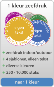 categorie button eigen tekst 1 kleur zeefdruk