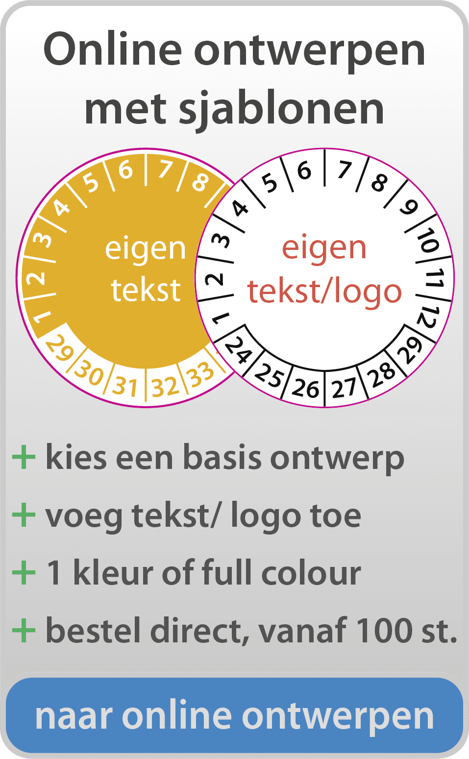button naar categorie online ontwerpen