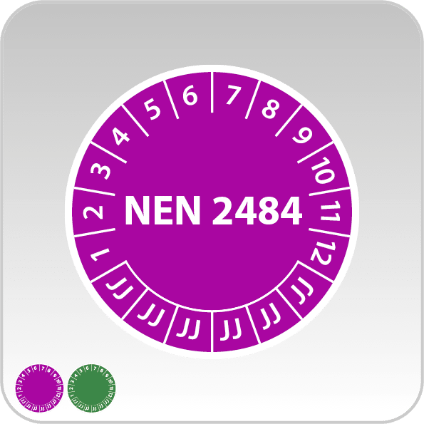 NEN 2484 keuringsstickers in kleur - Bekijk ons aanbod