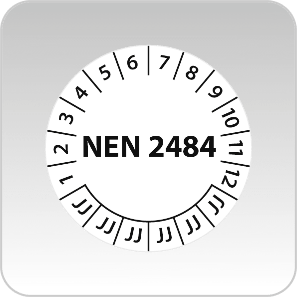 NEN 2484 keuringsstickers zwart-wit - Bekijk ons aanbod