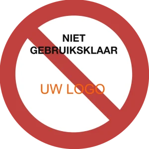 Brandblusser sticker niet gebruiksklaar 100mm zelf ontwerpen met ruimte voor logo en bedrijfsinformatie